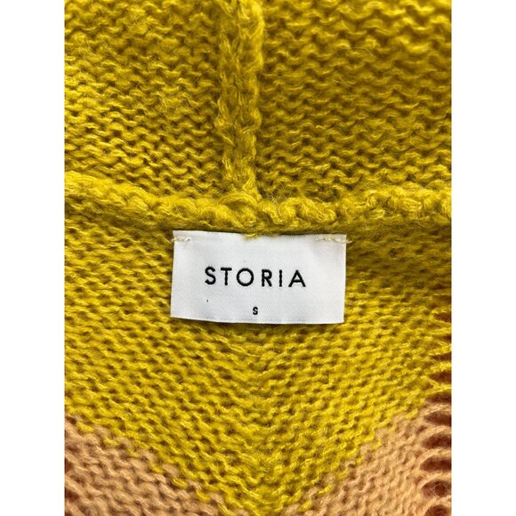 Storia Pastel Colorblock Single Button Knit Cardigan Sweater NWOT Size Small - Picture 7 of 9